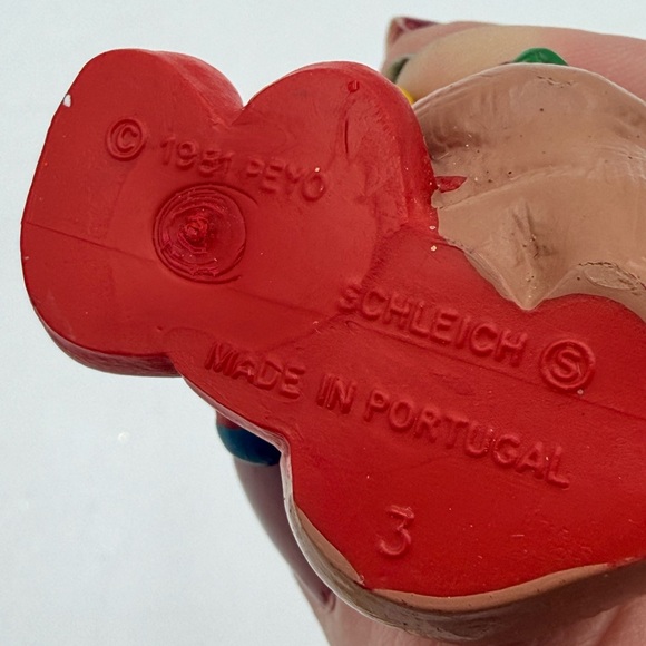 Vintage 1981 Christmas Ornament Schleich Peyo Plastic Papa Smurf Santa Sack 2.5” - Picture 5 of 7